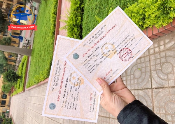 Làm bằng cấp 3 phôi thật