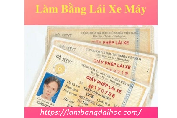làm bằng lái xe máy